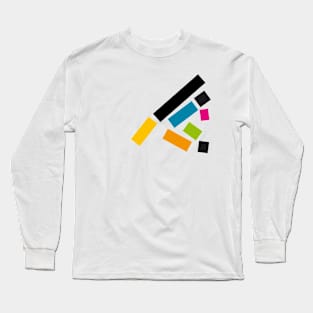 Abstract Color Lines Long Sleeve T-Shirt